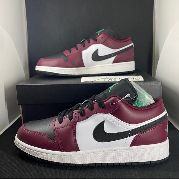 New Nike Air Jordan 1 Low SE Dark Beetroot 7Y GS DM0589-635 Deadstock Sneakers